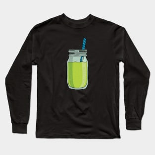 Green smoothie sticker Long Sleeve T-Shirt